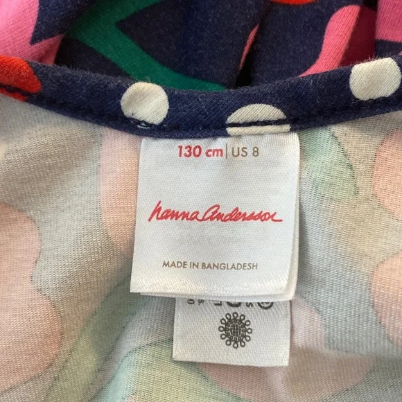 Hanna Andersson Dress Floral Design Size 130 - US Size 8 - Picture 5 of 7